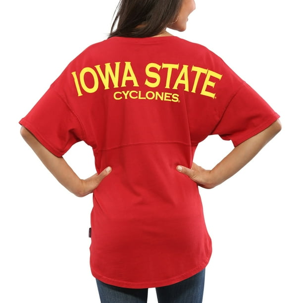 Iowa State Cyclones Women's Spirit Jersey Oversized T-Shirt - Cardinal