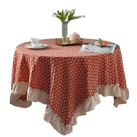 Rectangular Tablecloth Orange Embroidery Tablecloth With Stereoscopic Ruffle table Cover For Cafe Catering Balcony Garden Party Picnic Banquet Festival-Orange-153*180cm
Rectangular Tablecloth Orange Embroidery Tablecloth With Stereoscopic Ruffle table Cover For Cafe Catering Balcony Garden Party Picnic Banquet Festival-Orange-153*180cm