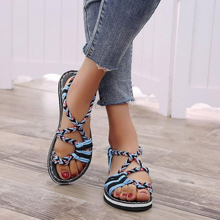 Homedles Sandals Women- Comfortable Beach Closed Toe Casual Flat Gift for Women Braided Sandals Blue 42
Homedles Sandals Women- Comfortable Beach Closed Toe Casual Flat Gift for Women Braided Sandals Blue 42