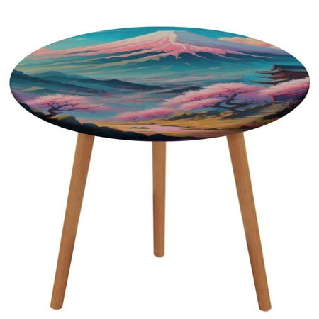 Bybiment Round Fitted Tablecloth with Elastic Edge Oil Painting Landscape Sakura Mountain Decorative Tablecloth Table Cover 51 Inch
Bybiment Round Fitted Tablecloth with Elastic Edge Oil Painting Landscape Sakura Mountain Decorative Tablecloth Table Cover 51 Inch