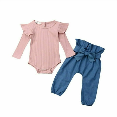 Autumn Infant Baby Girl Clothes Set Fly Sleeve Knitting Romper+Bow Pants Outfit Clothes Set
Autumn Infant Baby Girl Clothes Set Fly Sleeve Knitting Romper+Bow Pants Outfit Clothes Set