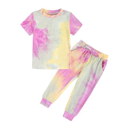 Hunpta Kids Toddler Boy Girls Clothes Sports Casual Tie Dye Prints Short Sleeves T Shirt Elastic Waist Pants Set Outfit
Hunpta Kids Toddler Boy Girls Clothes Sports Casual Tie Dye Prints Short Sleeves T Shirt Elastic Waist Pants Set Outfit