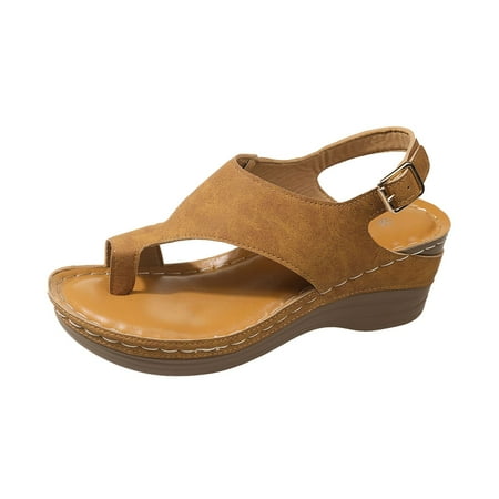 ZAROYEAX Women s Summer Fashion Solid Color Flip Toe Beach Sandals Casual Simple Wedge Sandals
ZAROYEAX Women s Summer Fashion Solid Color Flip Toe Beach Sandals Casual Simple Wedge Sandals