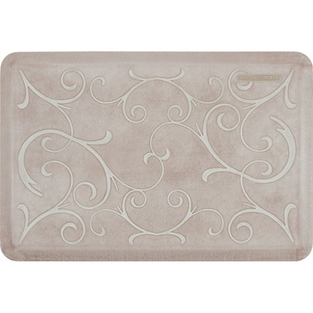 WellnessMats Estates Collection 3' x 2' Anti-Fatigue Mat Bella, Sand Dollar