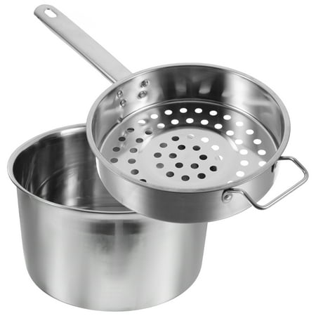 1 Set of Household Large Colander Stainless steel Strainer Ladle Convenient Noodle Colander