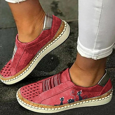 TMOYZQ Women s Casual Slip-on Flat Shoes Classic Fit Fashion Comfortable Non Slip Lightweight Breathable Perforated Cat Printed Sneakers for Walking Hiking
TMOYZQ Women s Casual Slip-on Flat Shoes Classic Fit Fashion Comfortable Non Slip Lightweight Breathable Perforated Cat Printed Sneakers for Walking Hiking