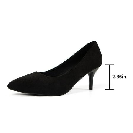 Women‘s Pointed Toe High Heels Classic Stiletto Heeled Slip On Court Pumps Comfort Dress Shoes