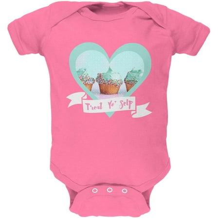 Treat Yo Self Cupcakes Soft Baby One Piece Raspberry 12-18 M