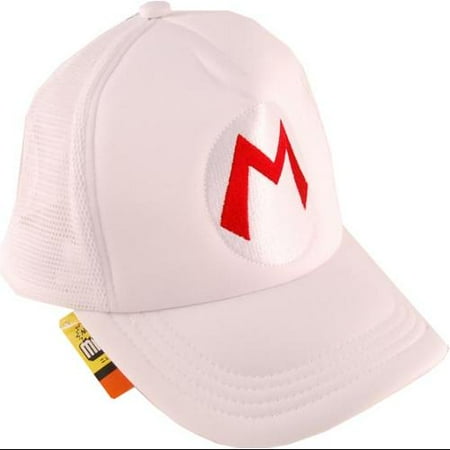 Super Mario Bros Mario Trucker Hat White - Walmart.com
