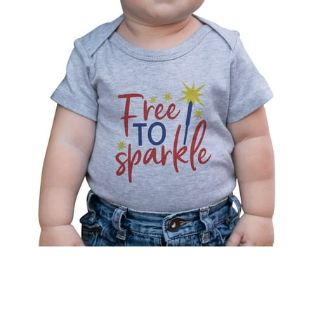 7 ate 9 Apparel Kids Patriotic 4th of July Outfit - Free to Sparkle Grey Onepiece 0-3 Months
7 ate 9 Apparel Kids Patriotic 4th of July Outfit - Free to Sparkle Grey Onepiece 0-3 Months