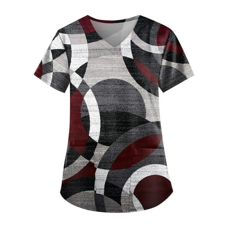 Yubatuo Independence Day Women Plus Size Scrubs Top with Pockets V-Neck Short Sleeve Printed Work Blouse for Women Black 2XL
Yubatuo Independence Day Women Plus Size Scrubs Top with Pockets V-Neck Short Sleeve Printed Work Blouse for Women Black 2XL
