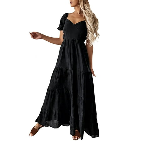 ZHAGHMIN Womens Short Ruffle Sleeve Swing Dress Women Vintage Summer V Neck Ruffled Puff Sleeve Beach Elegant Midi Dress Ladies Summer Dresses Casual Sundress Casual Beach Womens Maternity Dresses S
ZHAGHMIN Womens Short Ruffle Sleeve Swing Dress Women Vintage Summer V Neck Ruffled Puff Sleeve Beach Elegant Midi Dress Ladies Summer Dresses Casual Sundress Casual Beach Womens Maternity Dresses S