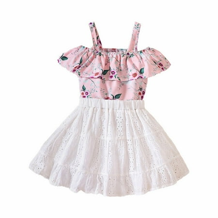 Children Clothing Girls Dress Summer Sling Printed Top + Skirt Set Lovely For 2-7 Years Old Baby Sundress Streetwear
Children Clothing Girls Dress Summer Sling Printed Top + Skirt Set Lovely For 2-7 Years Old Baby Sundress Streetwear