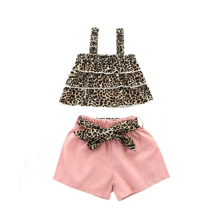 Girls Outfits Toddler Kids Baby Girls Leopard Print Suspender Vest Tops Bow Short Outfits Set Cute Outfits For Girls(Size:3-4 Years)
Girls Outfits Toddler Kids Baby Girls Leopard Print Suspender Vest Tops Bow Short Outfits Set Cute Outfits For Girls(Size:3-4 Years)