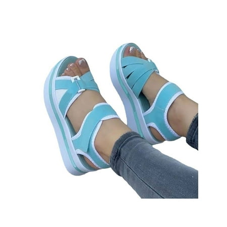 Ritualay Women Platform Sandal Summer Wedge Sandals Ankle Strap Casual Shoes Comfort Lightweight Walking Work Beach Blue 5
Ritualay Women Platform Sandal Summer Wedge Sandals Ankle Strap Casual Shoes Comfort Lightweight Walking Work Beach Blue 5