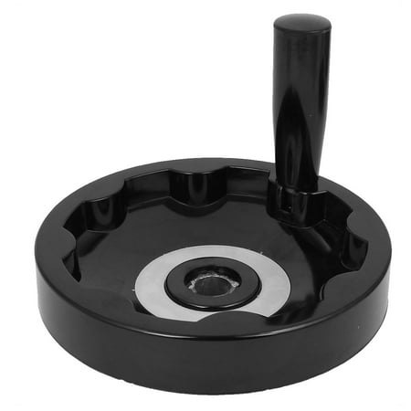 16mm Dia Hole Milling Machine Folding Handle Inside Ripple Hand Wheel Black