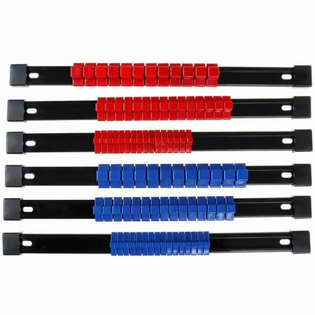 6pcs 1/2 3/8 1/4 Socket Holder Organizer Mountable Sliding Storage Rail Racks