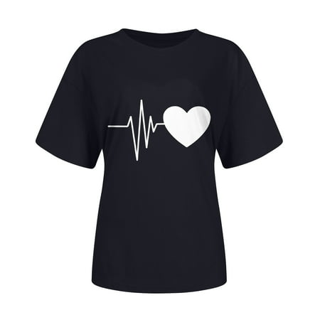Womens Tops Corset Tops for Women Women s Short-Sleeved Valentine s Day Print Round Neck Top T-shirt White Long Sleeve Shirts for Women on Clearance Valentine Shirts for Women Black XL
Womens Tops Corset Tops for Women Women s Short-Sleeved Valentine s Day Print Round Neck Top T-shirt White Long Sleeve Shirts for Women on Clearance Valentine Shirts for Women Black XL