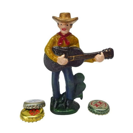 Cactus Pete The Cowboy Cast Iron Bottle Opener: Set Of Two