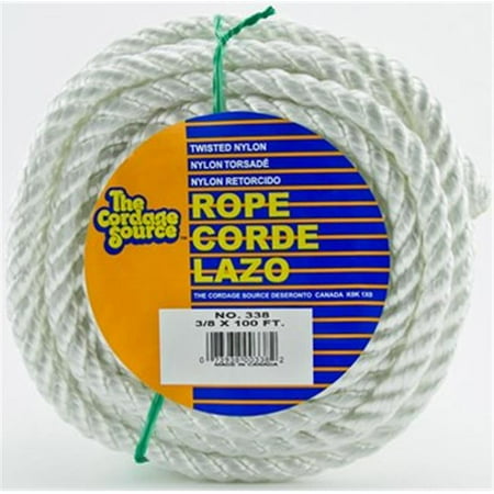 Cordage Source 337-WA-0337 0.37 in. x 50 ft. Twisted Nylon Rope