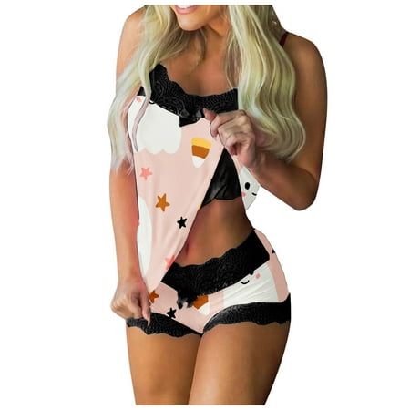 Spaghetti Strap Pajamas Set for Women Sleeveless Pjs Shorts Lace Trim Cami Top Lingerie Sleepwear Sexy Nightwear
Spaghetti Strap Pajamas Set for Women Sleeveless Pjs Shorts Lace Trim Cami Top Lingerie Sleepwear Sexy Nightwear