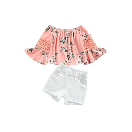 Canrulo 2Pcs Toddler Baby Girls Clothes Off Shoulder Floral Flare Long Sleeve Tops Denim Shorts Sets Pink 3-4 Years
Canrulo 2Pcs Toddler Baby Girls Clothes Off Shoulder Floral Flare Long Sleeve Tops Denim Shorts Sets Pink 3-4 Years