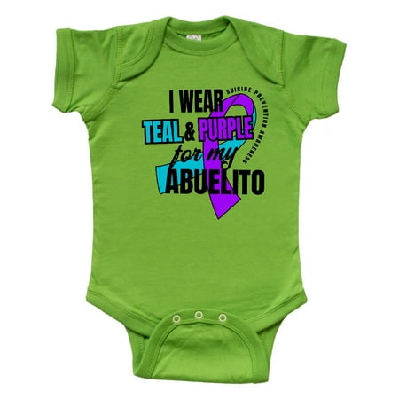 Inktastic Suicide Prevention I Wear Teal and Purple for My Abuelito Gift Baby Boy or Baby Girl Bodysuit
Inktastic Suicide Prevention I Wear Teal and Purple for My Abuelito Gift Baby Boy or Baby Girl Bodysuit