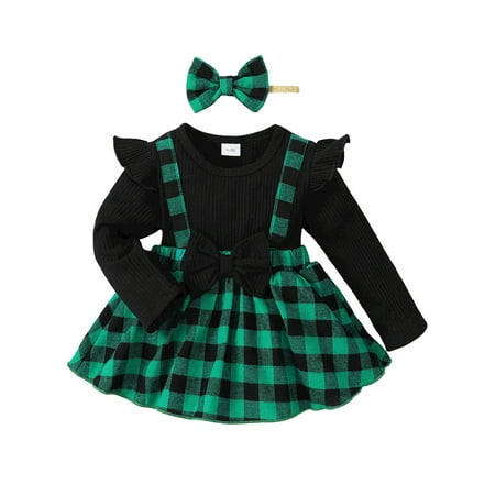 LAPAKIDS Baby Girl Clothes Newborn Dress Infant Outfit Fall Romper Jumpsuit Plaid Christmas Dress 9-12 Months
LAPAKIDS Baby Girl Clothes Newborn Dress Infant Outfit Fall Romper Jumpsuit Plaid Christmas Dress 9-12 Months