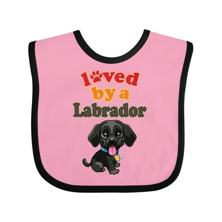 Inktastic Labrador Retriever Dog Black Lab Gift Baby Boy or Baby Girl Bib