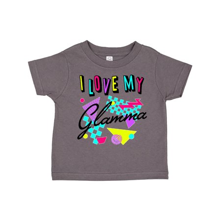 Inktastic I Love my Glamma- 80s retro style Gift Toddler Boy or Toddler Girl T-Shirt