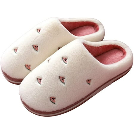 PIKADINGNIS Women Fluffy Faux Fur Warm Slippers Winter Anti-slip Soft Strawberry Print House Shoes Indoor 
PIKADINGNIS Women Fluffy Faux Fur Warm Slippers Winter Anti-slip Soft Strawberry Print House Shoes Indoor