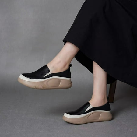 Augper New Casual Loafers Women s Thick Bottom One Foot Stirrup Maternity Shoes Soft Leather Retro Single Shoes Women s Shoes Casual Shoes
Augper New Casual Loafers Women s Thick Bottom One Foot Stirrup Maternity Shoes Soft Leather Retro Single Shoes Women s Shoes Casual Shoes