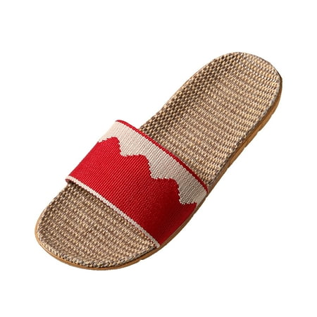 Women Slippers Women s Couples Linen Slip On Slides Indoor Home Slippers Beach Shoes Red 8
Women Slippers Women s Couples Linen Slip On Slides Indoor Home Slippers Beach Shoes Red 8