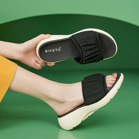 XIAQUJ Comfortable New Thick Sole Slippers Lightweight Comfortable Leisure Sports Slippers Sandals for Women Black 7(38)
XIAQUJ Comfortable New Thick Sole Slippers Lightweight Comfortable Leisure Sports Slippers Sandals for Women Black 7(38)