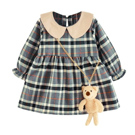 Toddler Kids Baby Girls Dress Summer Bohemia Plaid Long Sleeve Casual A Line Princess Dresses With A Doll Party Clothes
Toddler Kids Baby Girls Dress Summer Bohemia Plaid Long Sleeve Casual A Line Princess Dresses With A Doll Party Clothes