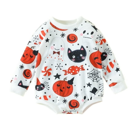 nsendm Tops for Baby Boys Newborn Infant Baby Boys Girls Long Sleeves Halloween Outfits Oversized Onesie 12 Romper White 3-6 Months
nsendm Tops for Baby Boys Newborn Infant Baby Boys Girls Long Sleeves Halloween Outfits Oversized Onesie 12 Romper White 3-6 Months