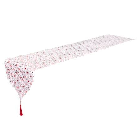 Bronzing Floral Table Runner Washable Cloth Merry Christmas Bronzing Tablecloth