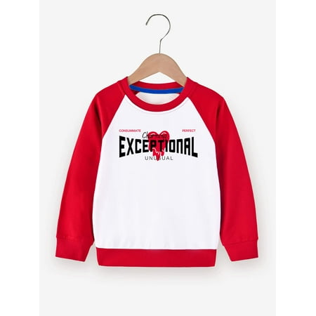 Red and White Toddler Girls Heart Letter Graphic Contrast Raglan Sleeve Sweatshirt Casual 100 S040E
Red and White Toddler Girls Heart Letter Graphic Contrast Raglan Sleeve Sweatshirt Casual 100 S040E