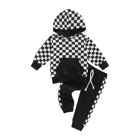 Bagilaanoe 2Pcs Toddler Baby Boy Long Pants Set Checkerboard Plaid Print Long Sleeve Hooded Pullover Tops+ Trousers 6M 12M 2T 3T 4T 5T Kids Fall Casual Sweatsuit
Bagilaanoe 2Pcs Toddler Baby Boy Long Pants Set Checkerboard Plaid Print Long Sleeve Hooded Pullover Tops+ Trousers 6M 12M 2T 3T 4T 5T Kids Fall Casual Sweatsuit