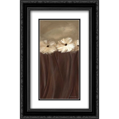 Daisy Bouquet 2x Matted 16x24 Black Ornate Framed Art Print by Parker, Karen Lorena