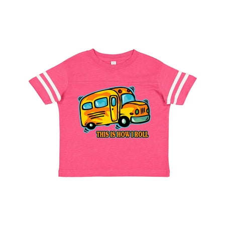 Inktastic How I Roll School Bus Gift Toddler Boy or Toddler Girl T-Shirt