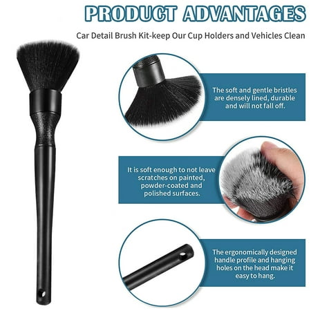 Ultra-Soft Detail Brushes Car Detailing Brush Car Cleaner Tool Auto Interior Detail Brush for Car Cleaning Vents Dash Trim Brushes Wheel Brushes Interior Emblems Exterior Air Vents (Red/Black)
Ultra-Soft Detail Brushes Car Detailing Brush Car Cleaner Tool Auto Interior Detail Brush for Car Cleaning Vents Dash Trim Brushes Wheel Brushes Interior Emblems Exterior Air Vents (Red/Black)