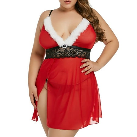 LAPA Women s Plus Size Sexy Lingerie Dress Lace Nightdress Babydoll G-String Sleepwear Nightwear
LAPA Women s Plus Size Sexy Lingerie Dress Lace Nightdress Babydoll G-String Sleepwear Nightwear