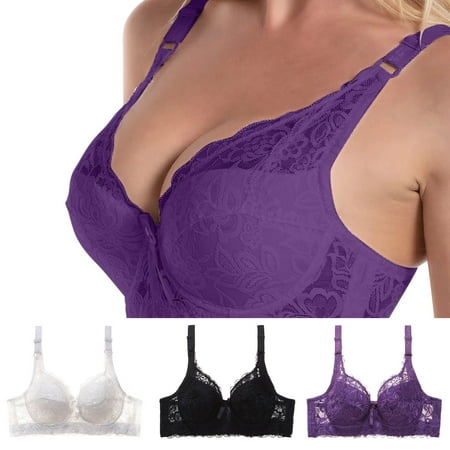 Rong Yun Womens Sexy Push Up Bras Lace Bralettes Bra Adjustable Straps Full Coverage Wirefree Thin Bra Hide Back Fat Bra, Black, 36C(Buy 2 Get 1 Free)
Rong Yun Womens Sexy Push Up Bras Lace Bralettes Bra Adjustable Straps Full Coverage Wirefree Thin Bra Hide Back Fat Bra, Black, 36C(Buy 2 Get 1 Free)