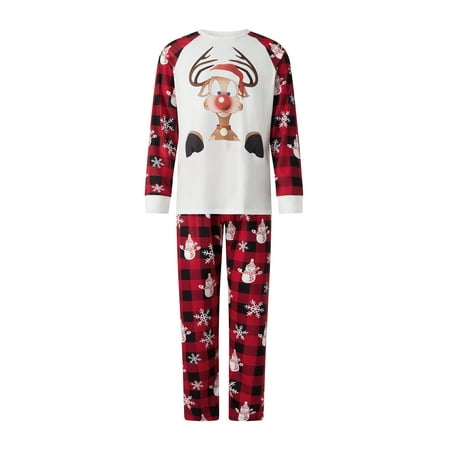 Christmas Matching Family Sleepwear Pajamas Set Long Sleeve Cute Cartoon Reindeer Print Tops + Plaid Pants Set/Romper for Holiday
Christmas Matching Family Sleepwear Pajamas Set Long Sleeve Cute Cartoon Reindeer Print Tops + Plaid Pants Set/Romper for Holiday