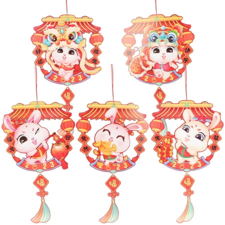 5pcs Rabbit New Year Wall Hanging Ornament Decorative Chinese New Year Cartoon Pendant
5pcs Rabbit New Year Wall Hanging Ornament Decorative Chinese New Year Cartoon Pendant