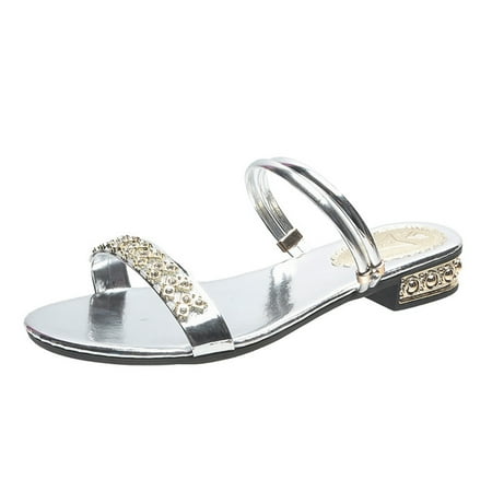 Gzztg Shoes For Women Summer Sandals Flat Slip On Crystal Roman Open Slippers
Gzztg Shoes For Women Summer Sandals Flat Slip On Crystal Roman Open Slippers