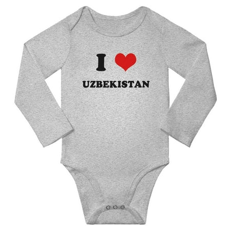 I Heart Uzbekistan Love Uzbekistan Cute Baby Long Bodysuit Romper (Gray 3-6 Months)
I Heart Uzbekistan Love Uzbekistan Cute Baby Long Bodysuit Romper (Gray 3-6 Months)