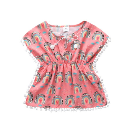ZIYIXIN Summer Kids Girls Beach Dress Swimwear Rainbow Leopard Printed Tassel Elastic Mini Dress Pink 3-4 Years
ZIYIXIN Summer Kids Girls Beach Dress Swimwear Rainbow Leopard Printed Tassel Elastic Mini Dress Pink 3-4 Years