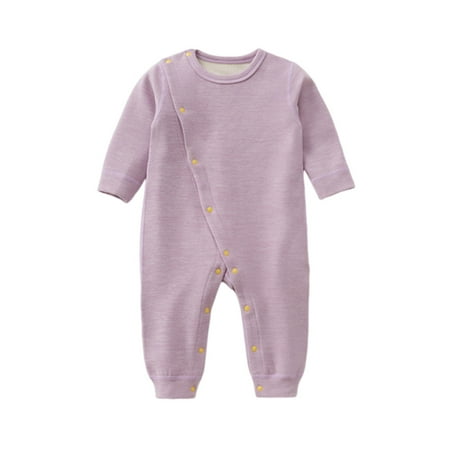 Hinvhai Newborn Baby Boy Girl One Piece Rompers Fall Winter Casual Long Sleeve Solid Color Round Neck Button Jumpsuits Overall Toddler Warm Clothes Purple 9 Months(80)
Hinvhai Newborn Baby Boy Girl One Piece Rompers Fall Winter Casual Long Sleeve Solid Color Round Neck Button Jumpsuits Overall Toddler Warm Clothes Purple 9 Months(80)